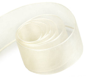 Ribbon Warehouse_Ivory Lavish (Wire Edged)